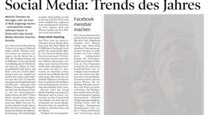 Social Media Trends 2011